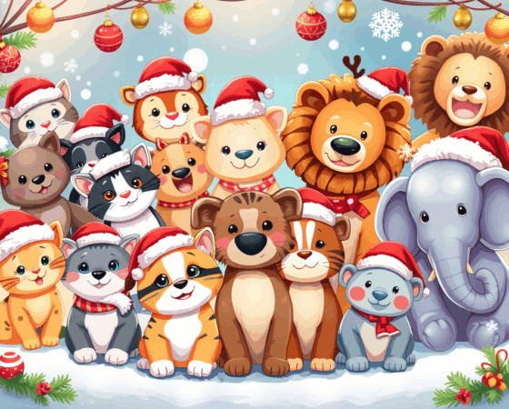 Over 100 Festive Animal Images for Cards