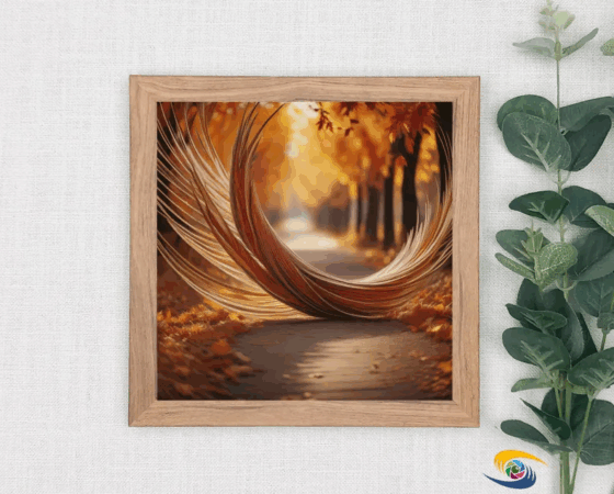 Autumn Forest Road Abstract Art For the Home