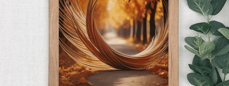 Autumn Forest Road Abstract Art For the Home