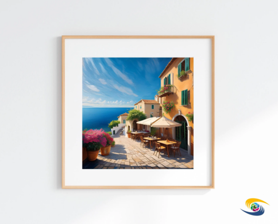Mediterranean Coastal Printable Art: Bring Sunlit Serenity to Your Space